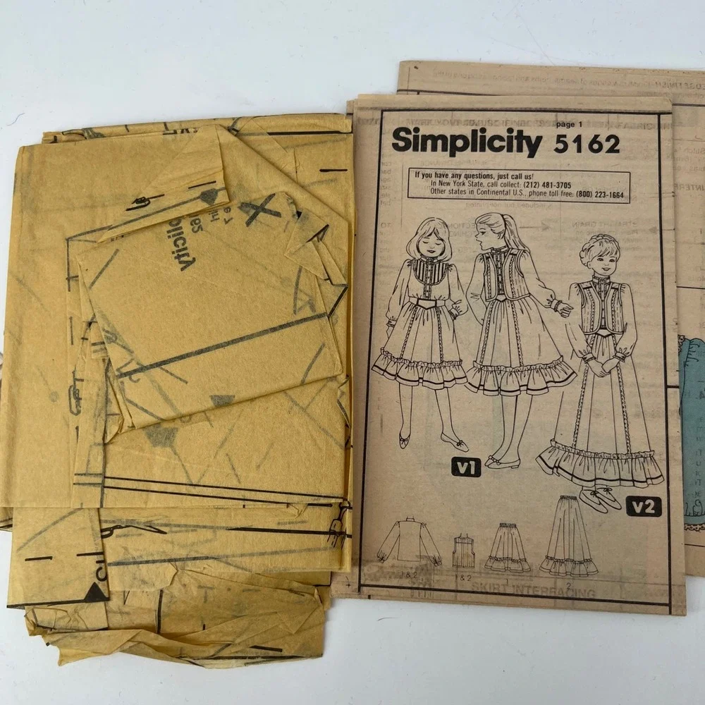 80s Gunne Sax Jessica McClintock Girls Sewing Pattern Simplicity 5162 26